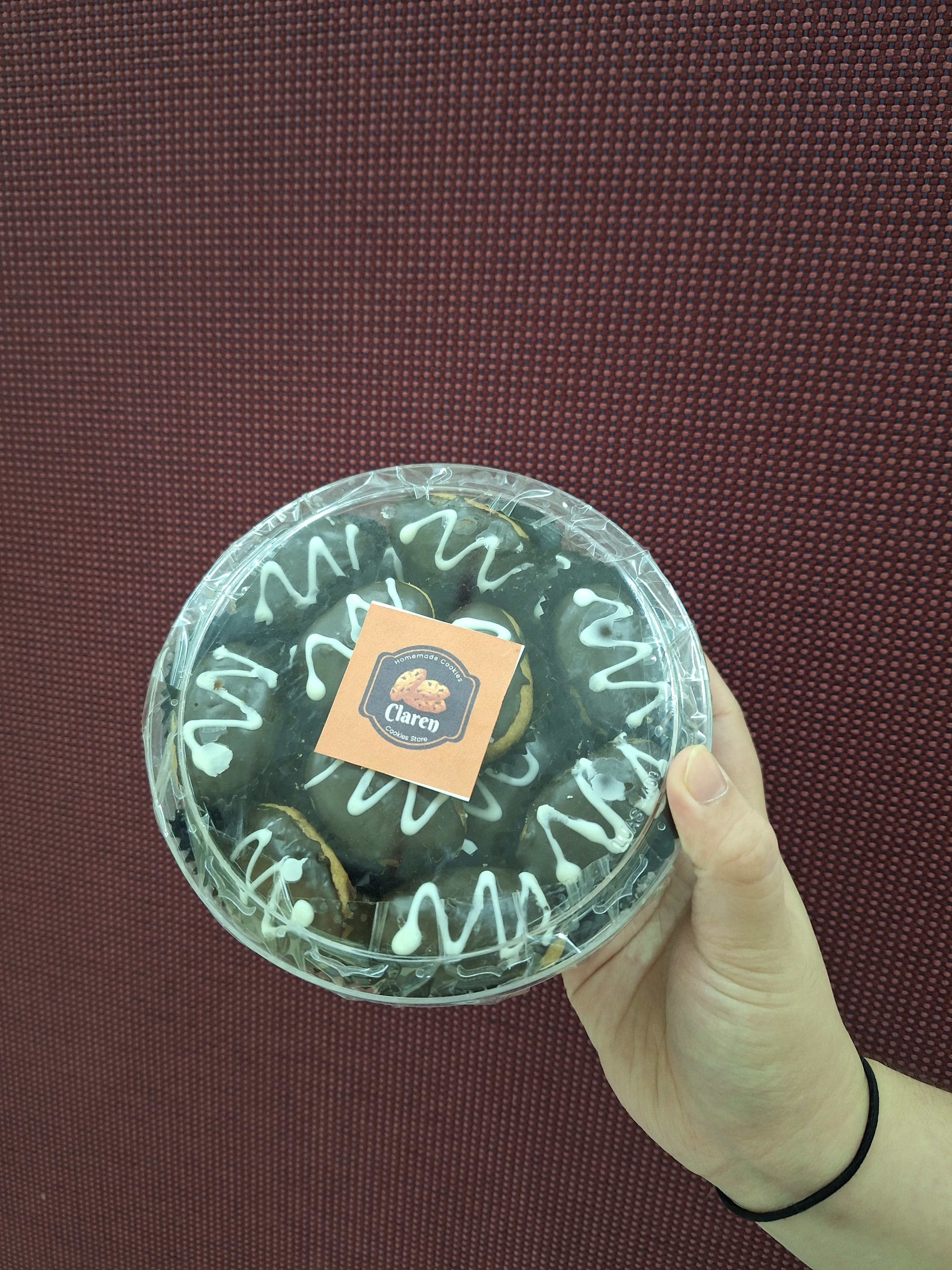 kue kacang toping coklat