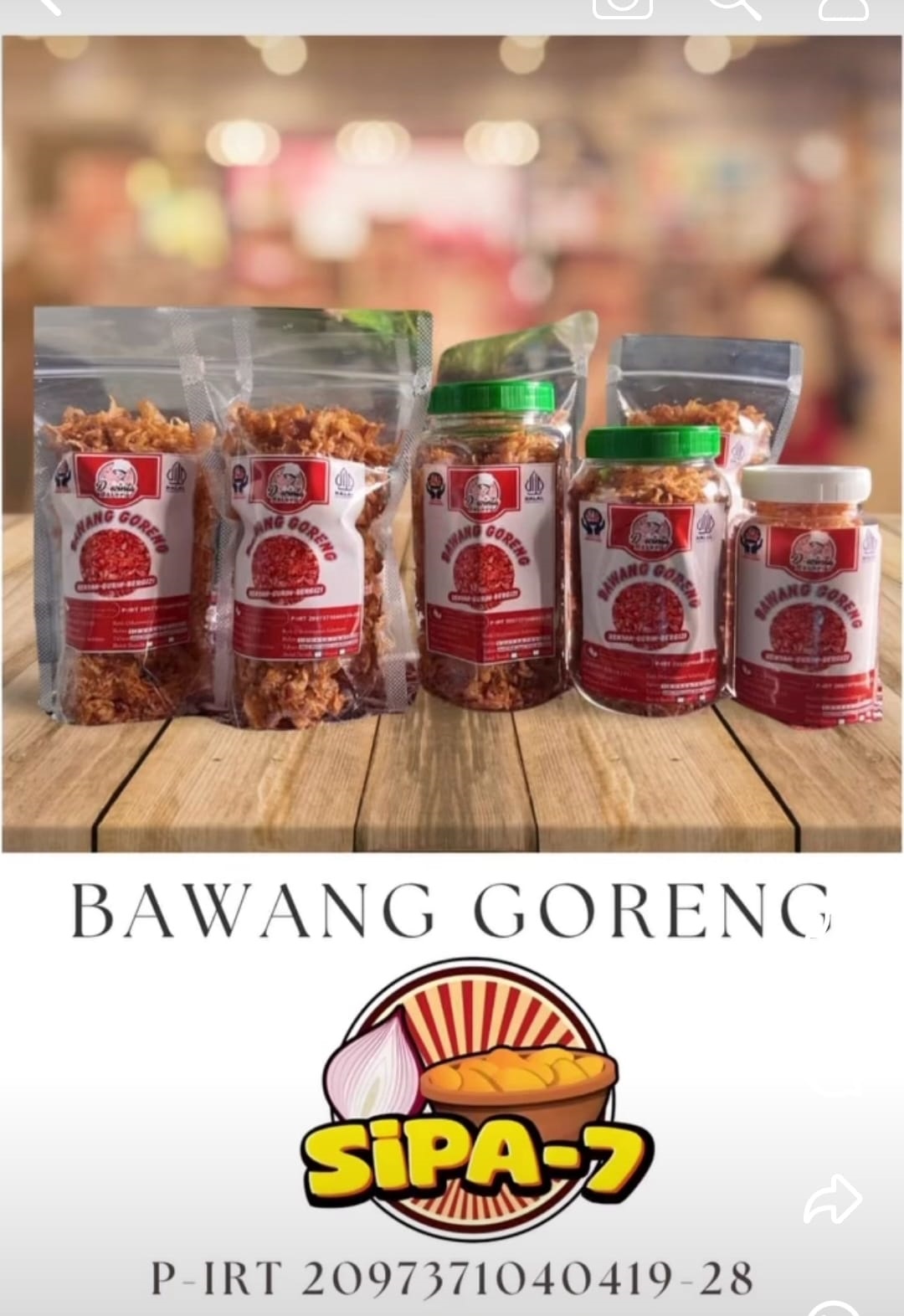 BAWANG GORENG SIPA 7 80 GRAM